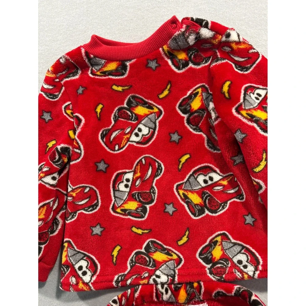 Disney Baby Lightning McQueen Cars Red Fleece Pajama Set 18M FL2526336DG